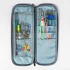 Пенал для вязания «Цветы», 1 отделение, 8 карманов, 40×15×2.5 см, цвет фиолетовый/белый - Фото 3