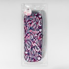 Пенал для вязания «Цветы», 1 отделение, 8 карманов, 40 × 15 × 2,5 см, цвет фиолетовый/белый - Фото 4