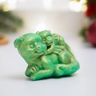 Фигура "Мама и дракончик" зеленая с позолотой, 8х6х5см - Фото 2