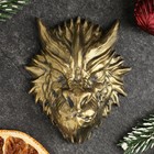 Фигура с подвесом "Морда дракона" старое золото, 9,5х7х3см - фото 320263043