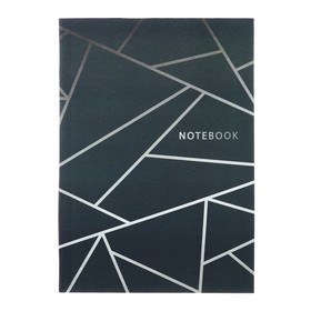 Записная книжка А5 96 листов в линию Grey, интегральная обложка, soft touch, блок офсет 65 г/м2