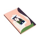 Записная книжка А6 64 листа в клетку "Селфи", твёрдая обложка, глянцевая ламинация, блок офсет 65 г/м2 - фото 24129381