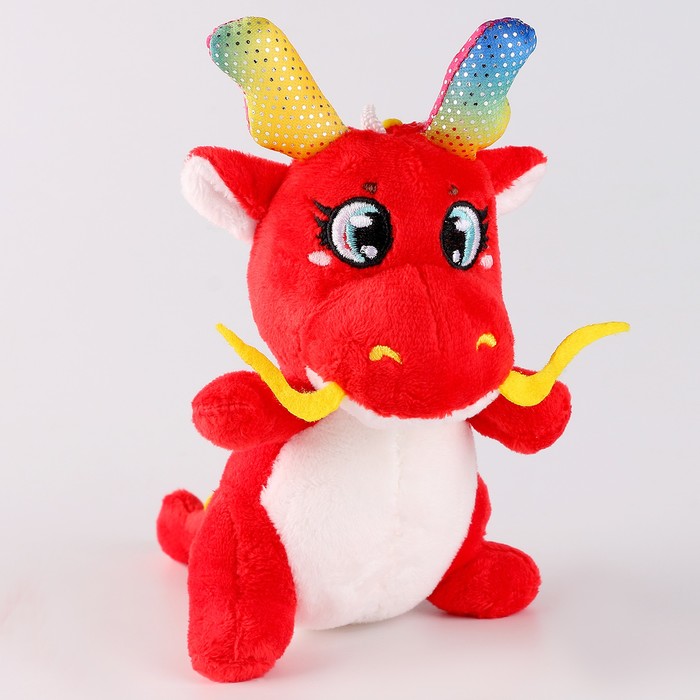 Мягкая игрушка «Дракон красный», с усиками, 10 см - Фото 1