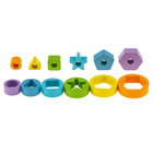 Детская развивающая пирамидка «Фигурки» 14×6.2×6.2 см, по методике Монтессори - Фото 7