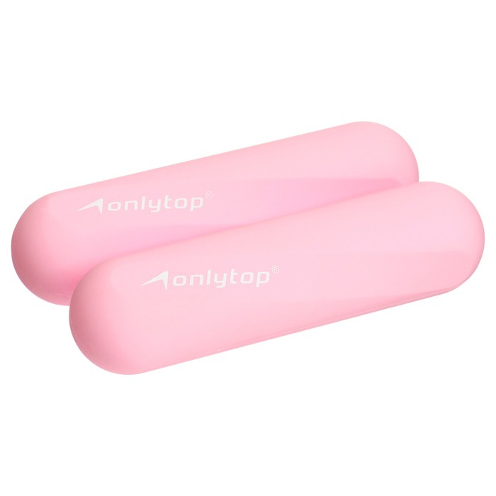 Гантели ONLYTOP для универсального отягощения, 2 шт., 0,5 кг, цвет розовый - Фото 1