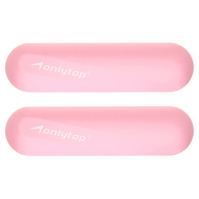 Гантели ONLYTOP для универсального отягощения, 2 шт., 0.5 кг, цвет розовый