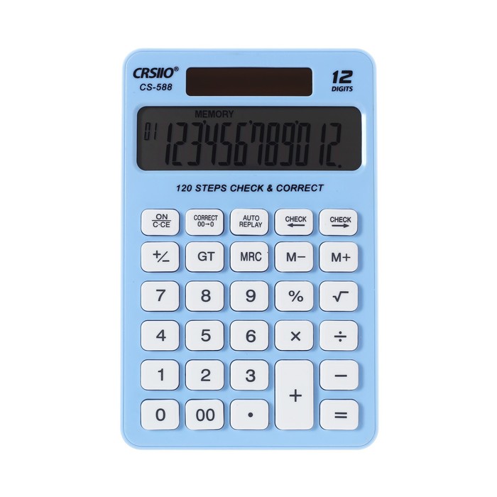 Калькулятор настольный 12-разрядный  CT-133, двойное питание, МИКС
