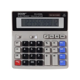 Калькулятор настольный 12-разрядный  DS-200ML, двойное питание