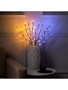 Светодиодная ветка 70 см, 20 LED, серебристая, от батареек AAх2, свечение белое - Фото 9