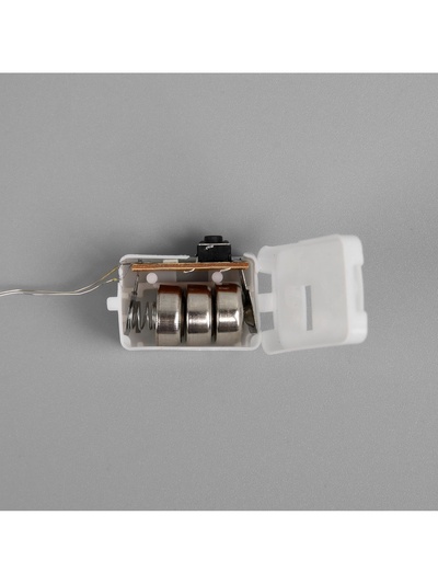 Гирлянда «Нить» 2 м роса, IP20, серебристая нить, 20 LED, 3 режима, батарейки AG13×3 (в комплекте), свечение мульти