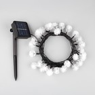 УЦЕНКА Гирлянда «Нить» 4.5 м с насадками «Ёжики», IP44, тёмная нить, 30 LED, свечение синие/фиолетовое/розовое, 2 режима, солнечная батарея - Фото 5