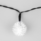 УЦЕНКА Гирлянда «Нить» 4.5 м с насадками «Ёжики», IP44, тёмная нить, 30 LED, свечение синие/фиолетовое/розовое, 2 режима, солнечная батарея - Фото 6