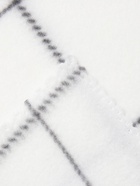 Плед флисовый «Экономь и Я. Клетка», 150×180 см, флис 160 г/м², белый - Фото 6