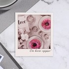 Мини-открытка "От всего сердца!" пончики, 9х11 см - фото 303383614