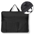 Папка (сумка) с ручками для ноутбука А4 (340 х 250 мм), текстильная, 3 внешних кармана, deVENTE чёрная - фото 7456523