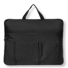 Папка (сумка) с ручками для ноутбука А4 (340 х 250 мм), текстильная, 3 внешних кармана, deVENTE чёрная - Фото 2