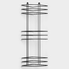 Полка для ванной угловая 3-ярусная, 20×20×66 см, чёрная - Фото 3
