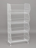 Горка-накопитель из четырёх корзин, 63×43×120, белая - Фото 4