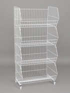 Горка-накопитель из четырёх корзин, 63×43×120, белая - Фото 2