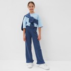 Костюм вязаный детский (Свитер и брюки) MINAKU, цвет синий, рост 104 см - Фото 5