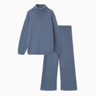 Костюм вязаный детский (Свитер и брюки) MINAKU, цвет синий, рост 104 см - Фото 7