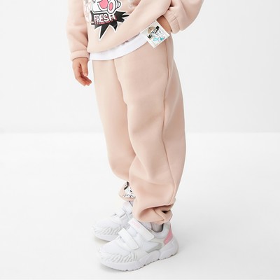 Брюки детские с начесом MINAKU: CRUSH, цвет розовый, рост 104 см