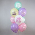 Шар латексный 12" «С Днём Рождения!» 2 ст., шёлк. рис., набор 25 шт., МИКС 9941673