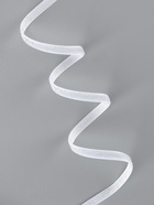 Лента бархатная, с серебряным люрексом, 6 мм, 18±1 м, белая №01 - Фото 2