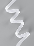 Лента бархатная, с серебряным люрексом, 10 мм, 18±1 м, белая №01 - Фото 2