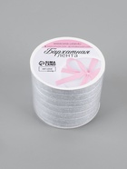 Лента бархатная, с серебряным люрексом, 10 мм, 18±1 м, белая №01 - Фото 5