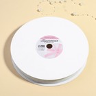 Лента бархатная, с серебряным люрексом, 20 мм, 18±1 м, белая №01 - Фото 2