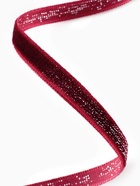 Лента бархатная, с серебряным люрексом, 6 мм, 18±1 м, бордовая №46 - Фото 3