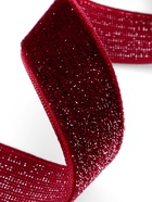 Лента бархатная, с серебряным люрексом, 20 мм, 18±1 м, бордовая №46 - Фото 3