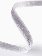 Лента бархатная, с серебряным люрексом, 6 мм, 18±1 м, серая №184 - Фото 3