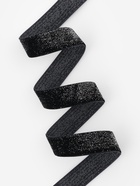 Лента бархатная, с серебряным люрексом, 20 мм, 18±1 м, чёрная №03 - Фото 2