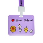 Бейдж горизонтальный Calligrata, "Уточки", внешний размер 100х78 мм, внутренний размер 52х82 мм, на ленте-42 см, пластик - Фото 3