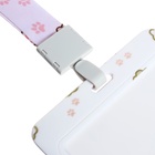 Бейдж горизонтальный внешний размер 10 х 7,8 см, внутренний размер 5,2 х 8,2 см, лента 42 см, с рисунком "Лапки" - фото 809443033