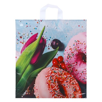 Пакет «Яркий натюрморт», полиэтиленовый с петлевой ручкой, 44×40 см, 70 мкм