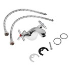 Смеситель для раковины ZEIN Z2736, кран-букса латунь 1/2", с подводкой, хром - Фото 7