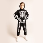 Карнавальный набор «Жуткий скелетик»: комбинезон, перчатки, грим, р. 104–116 см - Фото 7