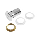 Донный клапан ZEIN BP1, 1 1/4", маленькая кнопка, с переливом, для раковины, хром - Фото 9