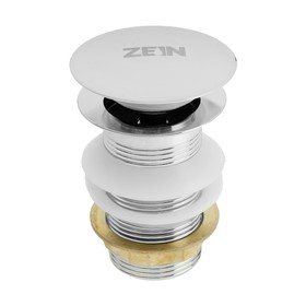 Донный клапан ZEIN B2, 1 1/4", большая кнопка, для раковины, хром