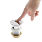 Донный клапан ZEIN BP2, 1 1/4", большая кнопка, с переливом, для раковины, хром 9559102