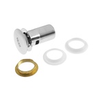 Донный клапан ZEIN BP2, 1 1/4", большая кнопка, с переливом, для раковины, хром 9559102