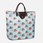 Сумка хозяйственная на молнии, складная, цвет серый - фото 22888226