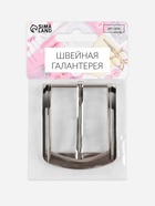 Пряжка для ремня, 6.3×5.5 см, 40 мм, цвет серебряный - Фото 3