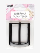 Пряжка для ремня, 6.3×5.5 см, 40 мм, цвет чёрный - Фото 4