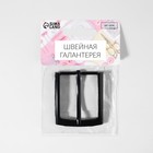 Пряжка для ремня, 5.3×4.5 см, 35 мм, цвет чёрный - Фото 4