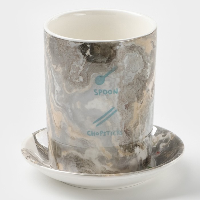 Подставка керамическая для столовых приборов «Вилка-ложка», 13.5×13.5×12.5 см - Фото 1