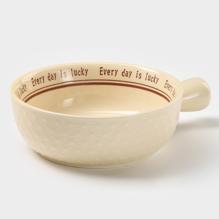 Кокотница «Мишка», 550 мл, керамика, бежевая - Фото 1